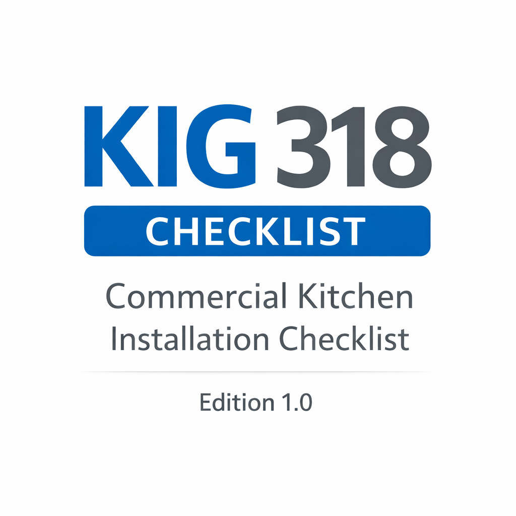 KIG 318 Checklist For Commercial Kitchens